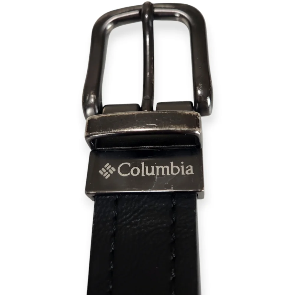 Columbia Black Vegan Leather Belt size Medium